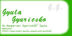 gyula gyuricsko business card